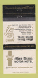 Matchbook Cover - Miss Diana Motor Hotel Peterborough ON WEAR 30 Strike