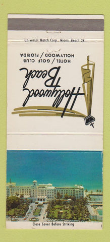 Matchbook Cover - Hollywood Beach Hotel Golf Club FL 30 Strike