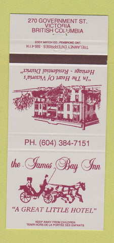 Matchbook Cover - James Bay Inn Victoria BC 30 Strike