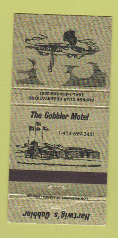 Matchbook Cover - Gobbler Motel Hartwig's Johnson Creek WI 30 Strike