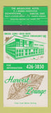 Matchbook Cover - Harvest Lounge Melbourne Hotel Simcoe ON 30 Strike