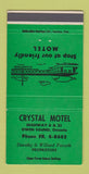 Matchbook Cover - Crystal Motel Owen Sound ON 30 Strike