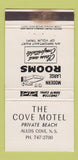 Matchbook Cover - The Cove Motel Aulds Cove NS WORN 30 Strike