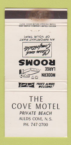 Matchbook Cover - The Cove Motel Aulds Cove NS WORN 30 Strike
