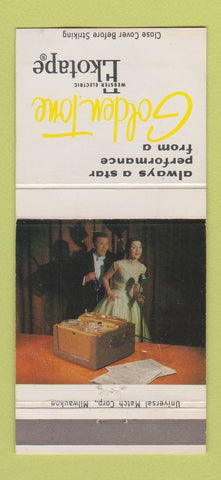 Matchbook Cover - Golden Tone Ekotape Tape Recorders Racine WI WEAR 30 Strike