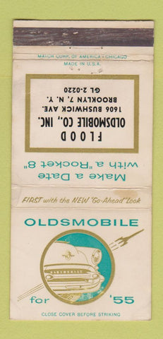 Matchbook Cover - 1955 Oldsmobile Flood Brooklyn NY WORN 30 Strike