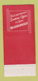 Matchbook Cover - Detroit Bank and Trust MI 30 Stick