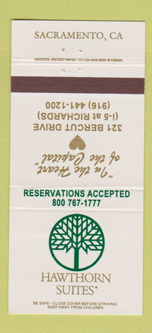 Matchbook Cover - Hawthorn Suites Sacramento CA 30 Strike
