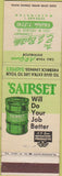 Matchbook Cover - Sairset Oil Lube Bartells Spokane WA