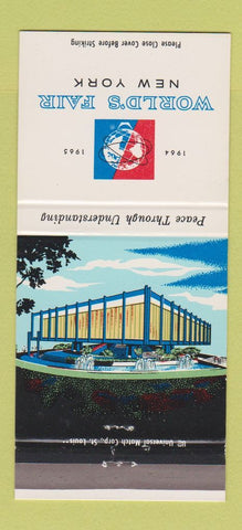 Matchbook Cover - 1964 New York World's Fair Federal Building 30 Strike