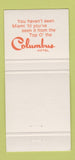 Matchbook Cover - Columbus Hotel Miami FL 30 Strike