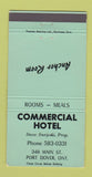 Matchbook Cover - Commercial Hotel Port Dover ON  30 Strike