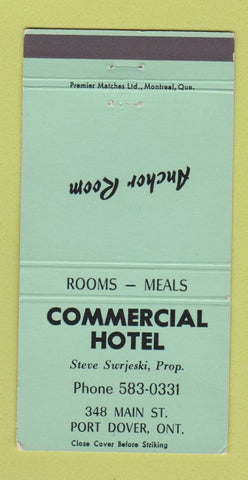 Matchbook Cover - Commercial Hotel Port Dover ON  30 Strike