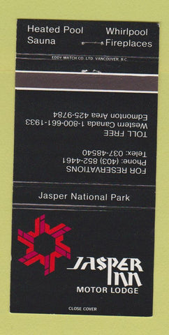 Matchbook Cover - Jasper Inn Motor Lodge Jasper National Park AB 30 Strike