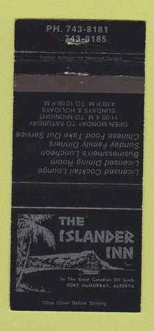 Matchbook Cover - Islander Inn Fort McMurray AB 30 Strike