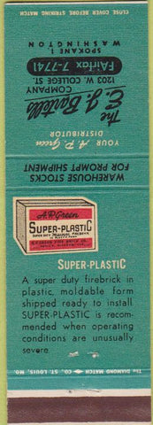 Matchbook Cover - Super Plastic explosives Bartells Spokane WA