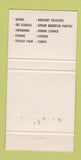 Matchbook Cover - Lake Eden Resort Edmonton AB 30 Strike
