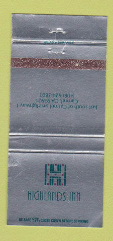 Matchbook Cover - Highlands Inn Carmel CA 30 Strike