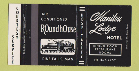 Matchbook Cover - Manitou Lodge Hotel Pine Falls MB 30 Strike