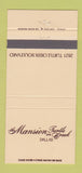 Matchbook Cover - Mansion on Turtle Creek Dallas TX 30 Strike
