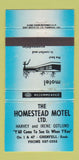 Matchbook Cover - Homestead Motel Grenfell SK WORN 30 Strike