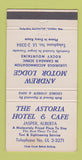 Matchbook Cover - Astoria Hotel Cafe Jasper AB 30 Strike