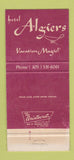 Matchbook Cover - Hotel Algiers Miami Beach FL  30 Strike