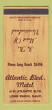 Matchbook Cover - Atlantic Blvd Motel Long Beach CA 30 Strike