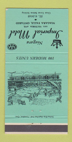 Matchbook Cover - Imperial Motel Niagara Falls ON 30 Strike