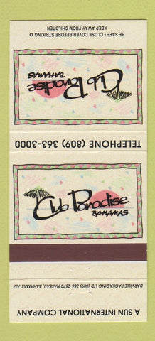 Matchbook Cover - Club Paradise Bahamas 30 Strike