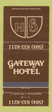 Matchbook Cover - Gateway Hotel New Orleans LA WEAR 30 Strike