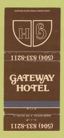 Matchbook Cover - Gateway Hotel New Orleans LA WEAR 30 Strike
