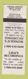 Matchbook Cover - Lisa's Recordings Phone Sex
