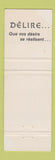 Matchbook Cover - Delire Portal girlie QC