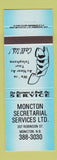 Matchbook Cover - Moncton Secretarial Services NB