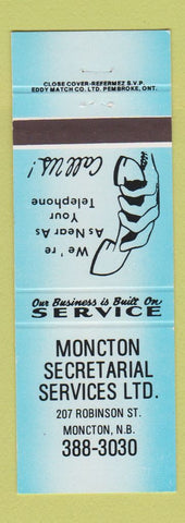 Matchbook Cover - Moncton Secretarial Services NB