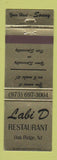 Matchbook Cover - Labi D Restaurant Oak Ridge NJ