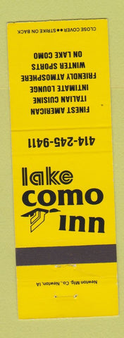 Matchbook Cover - Lake Como Inn WI YELLOW