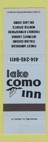 Matchbook Cover - Lake Como Inn WI BLUE