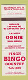 Matchbook Cover - Finch Bingo Country North York ON SAMPLE