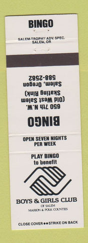 Matchbook Cover - Boys and Girls Club Salem OR Bingo
