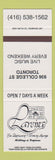 Matchbook Cover - Lareira Restaurant Toronto ON SAMPLE