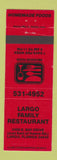 Matchbook Cover - Largo Family Restaurant Largo FL RED