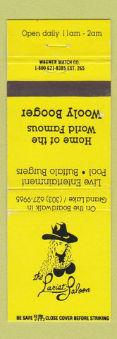 Matchbook Cover - Lariat Saloon Grand Lake Colorado girlie YELLOW