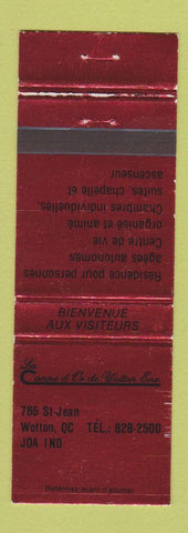 Matchbook Cover - La Canne d'Or de Wotton QC