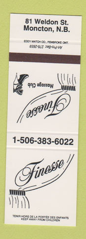 Matchbook Cover - Finesse Massage Club Moncton NB SAMPLE