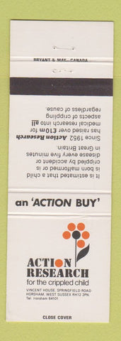 Matchbook Cover - Action Research for Crippled Children Horsham UK