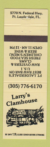 Matchbook Cover - Larry's Clamhouse Fort Lauderdale FL