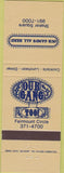 Matchbook Cover - Our Gang Restaurant no town