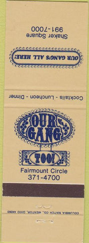 Matchbook Cover - Our Gang Restaurant no town
